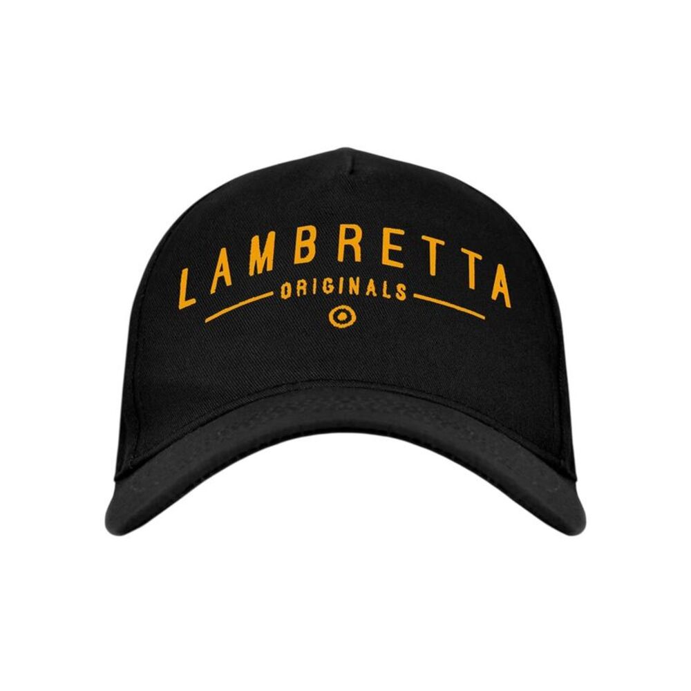 Lambretta Unisex Adult Originals Baseball Cap / Black/Gold